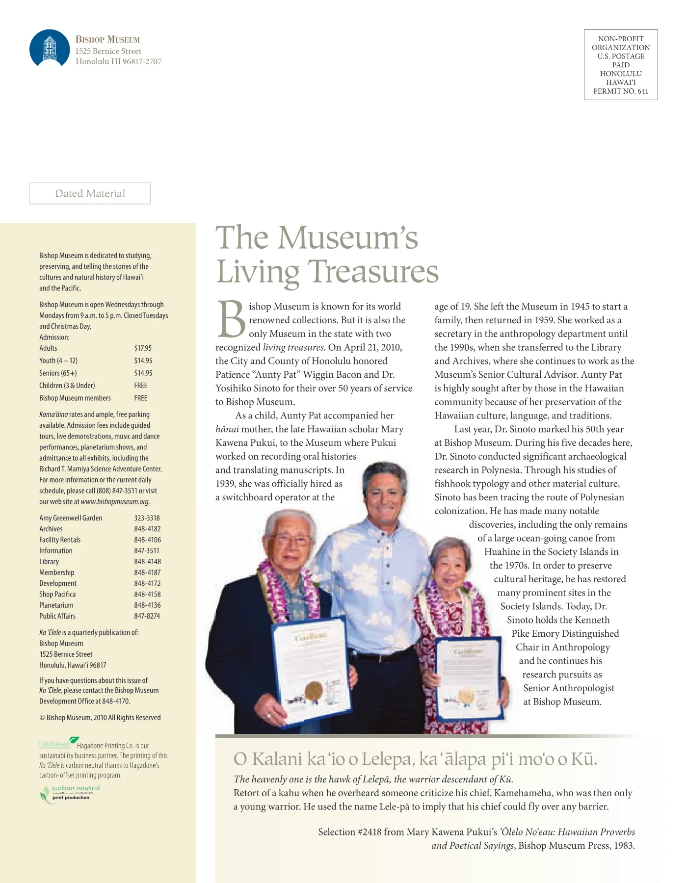 Ka ʻElele Summer 2010, page 16