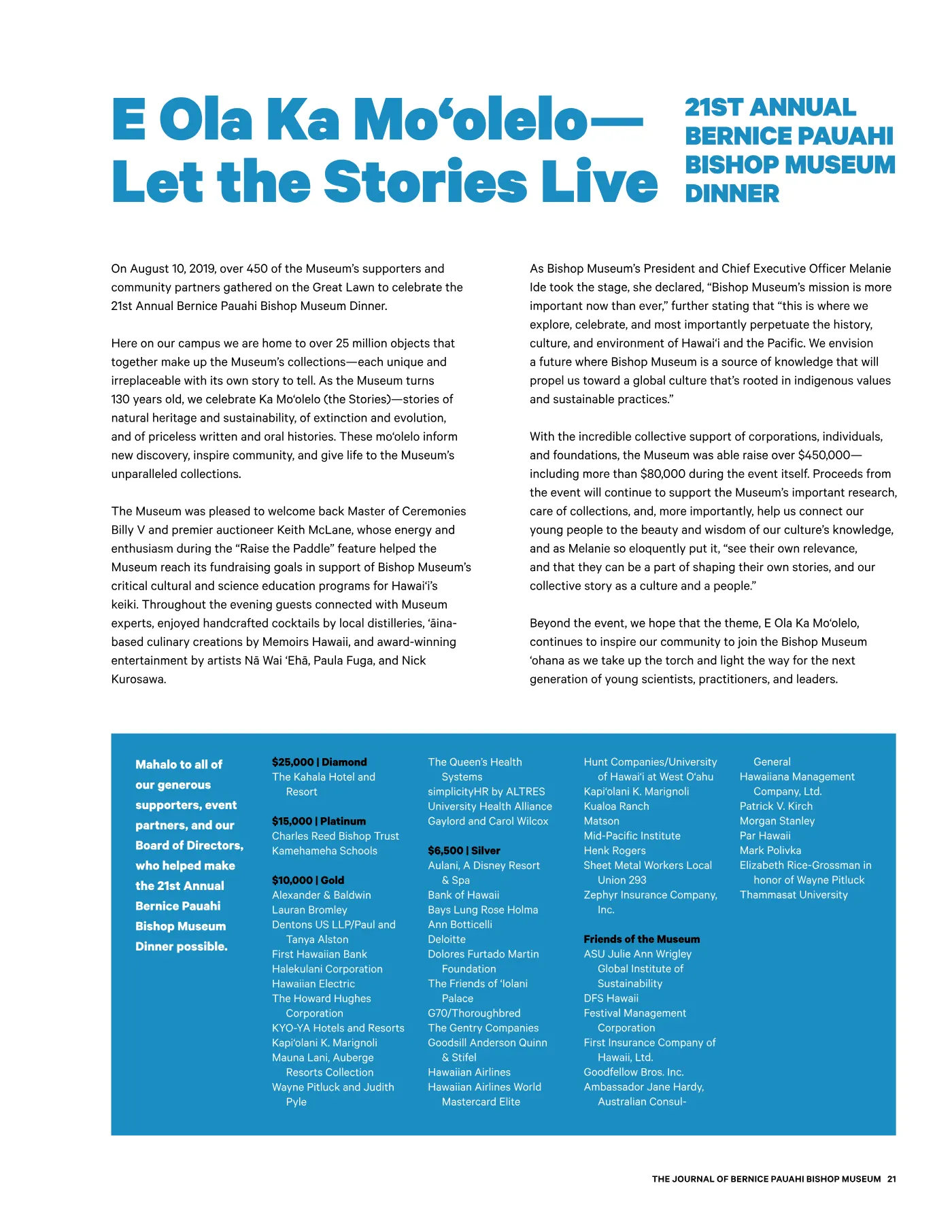 Ka ʻElele Spring 2020, page 21