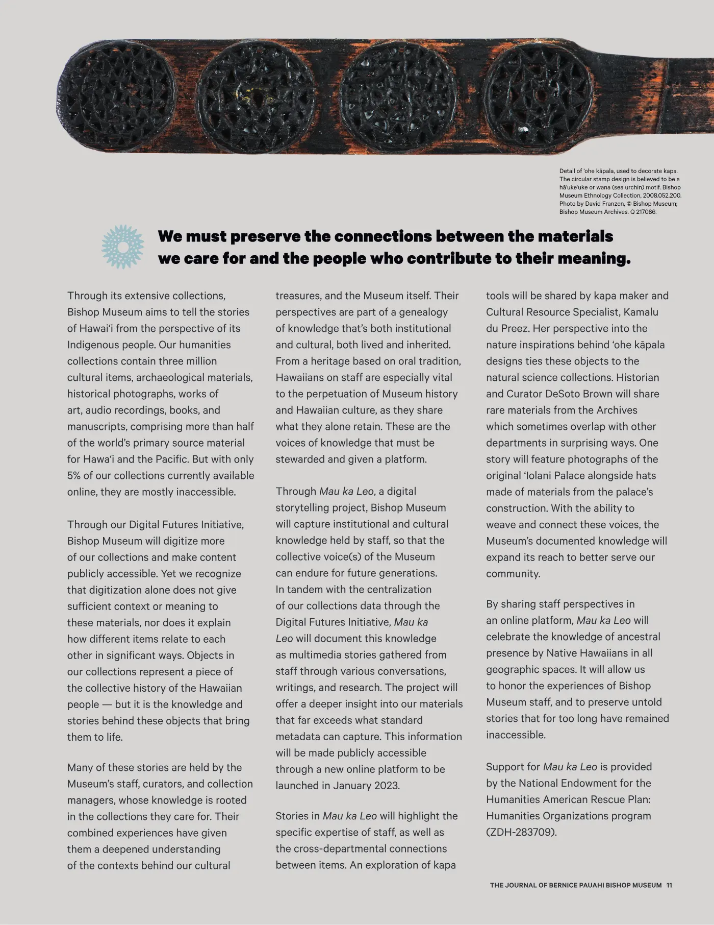Ka ʻElele Winter 2022, page 11