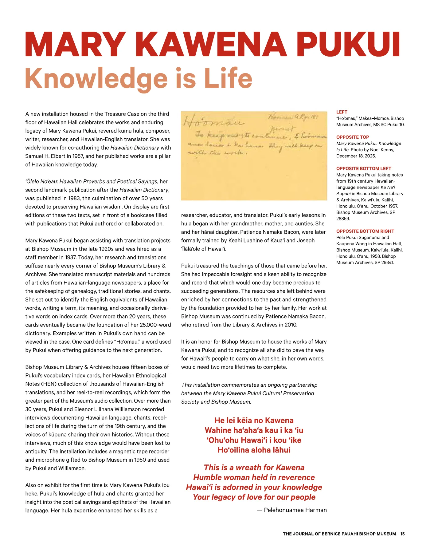 Ka ʻElele Summer 2026, page 15