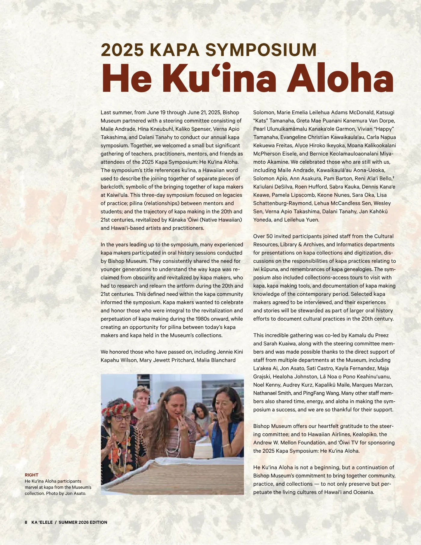 Ka ʻElele Summer 2026, page 8
